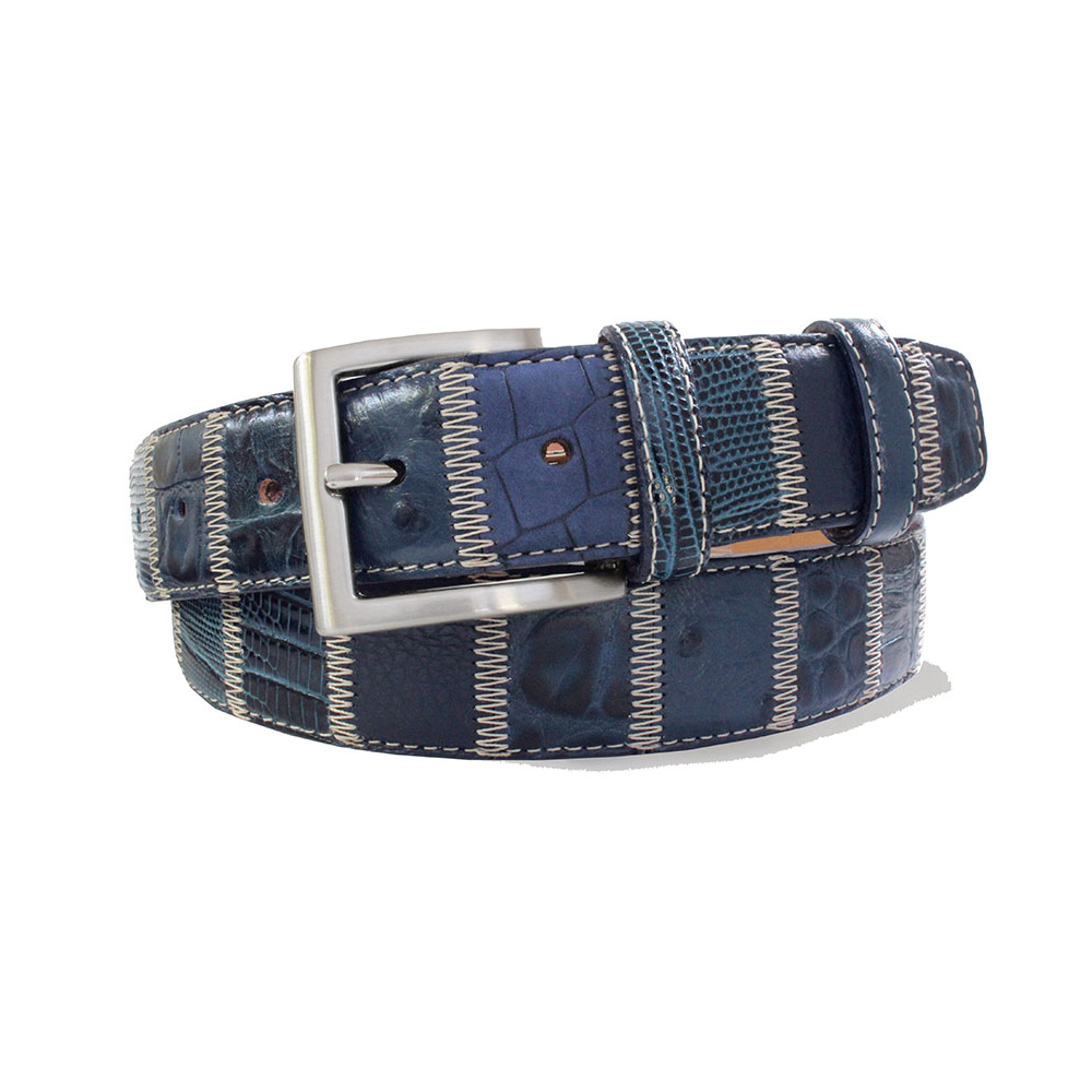 Robert Charles Patchwork Leather Blue