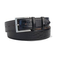 Robert Charles Lizard Leather Black Leather Belt