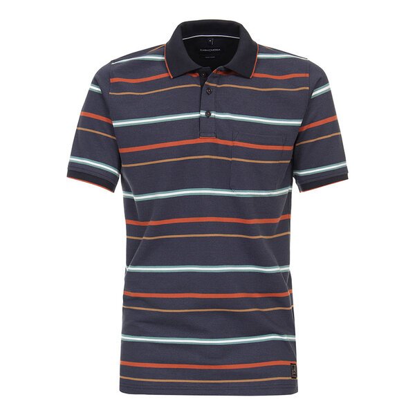 Casa Moda Striped Polo Navy-shop-by-brands-Beggs Big Mens Clothing - Big Men's fashionable clothing and shoes