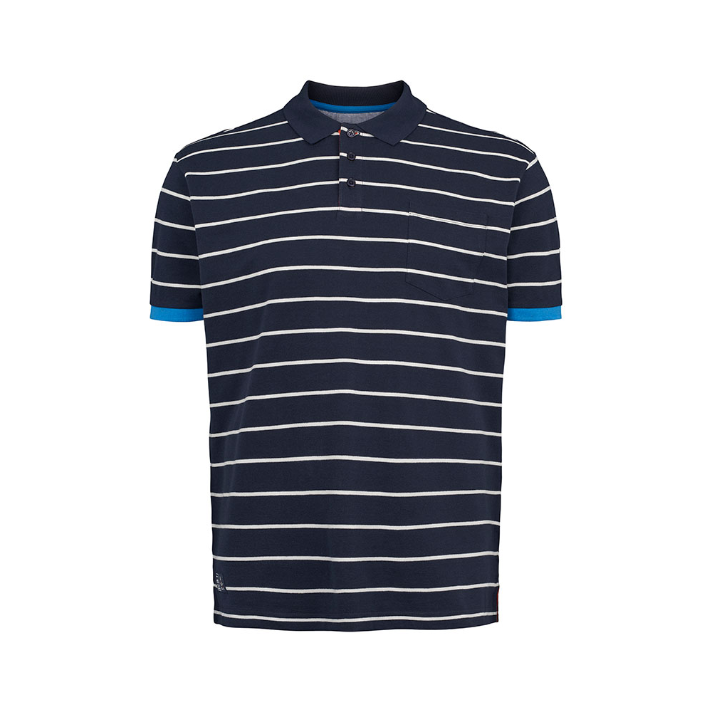 North 56 Cotton Striped Polo Navy