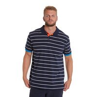 North 56 Cotton Striped Polo Navy