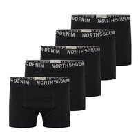 North 56 5 Pack Cotton Stretch Long Leg Boxer Black