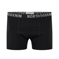 North 56 5 Pack Cotton Stretch Long Leg Boxer Black