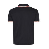 North 56 Stretch Cotton Polo Contrast Trim Black