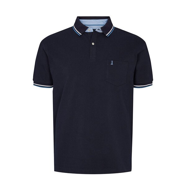 North 56 Stretch Cotton Polo Contrast Trim Navy-shop-by-brands-Beggs Big Mens Clothing - Big Men's fashionable clothing and shoes