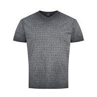 North 56 Cool Dyed Black Wash Cotton Vneck Tee