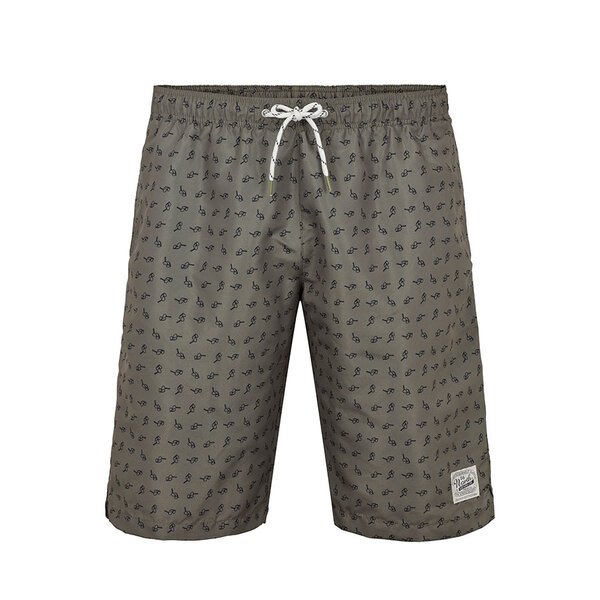 North 56 Glasses Print Board Short Olive-shop-by-brands-Beggs Big Mens Clothing - Big Men's fashionable clothing and shoes