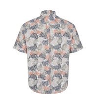 North 56 Leaf Pattern Linen/Cotton Short Sleeve Shirt Multi