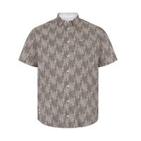 North 56 Abstract Pattern Short Sleeve Shirt Sand Navy