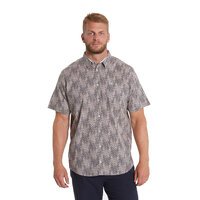 North 56 Abstract Pattern Short Sleeve Shirt Sand Navy