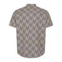 North 56 Abstract Pattern Short Sleeve Shirt Sand Navy