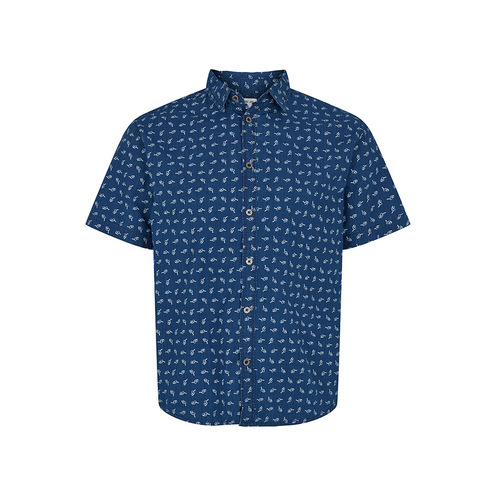 North 56 Indigo Glasses Print Short Sleeve Shirt