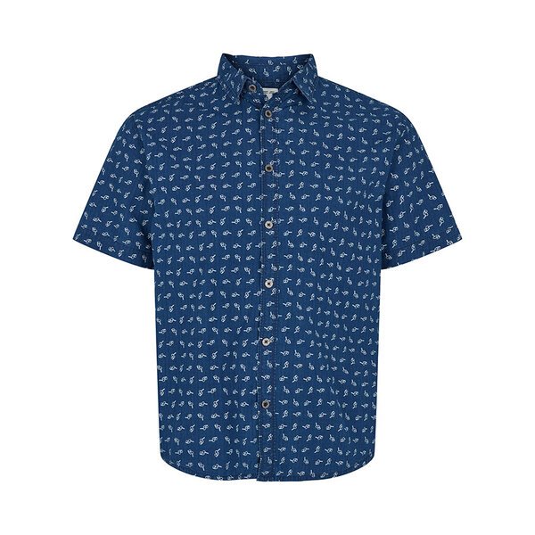 North 56 Indigo Glasses Print Short Sleeve Shirt-shop-by-brands-Beggs Big Mens Clothing - Big Men's fashionable clothing and shoes