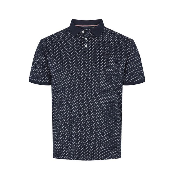 North 56 Diamond Print Polo Navy-shop-by-brands-Beggs Big Mens Clothing - Big Men's fashionable clothing and shoes