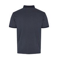 North 56 Diamond Print Polo Navy