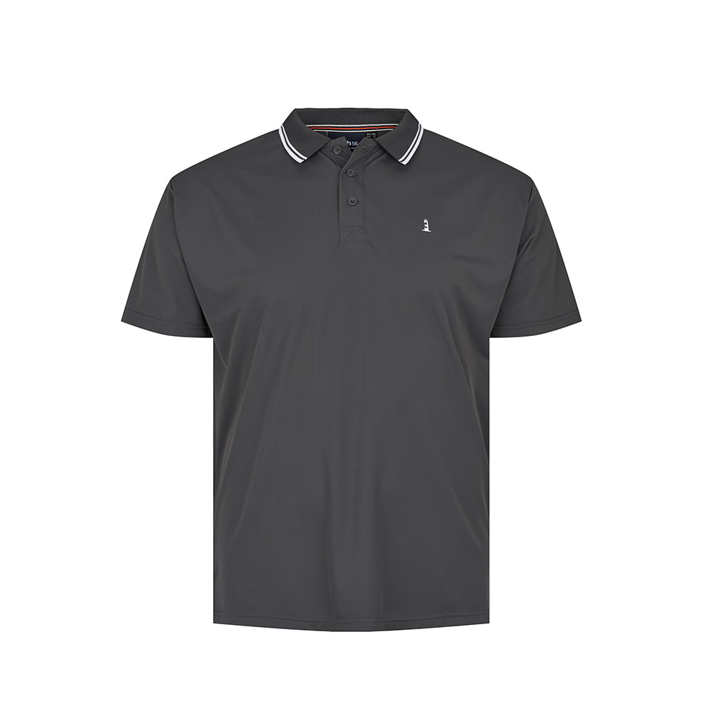 North 56 Cool Effect Polo With Collar Trim Dark Grey