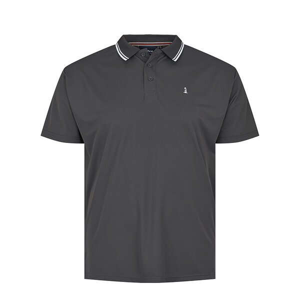 North 56 Cool Effect Polo With Collar Trim Dark Grey-shop-by-brands-Beggs Big Mens Clothing - Big Men's fashionable clothing and shoes