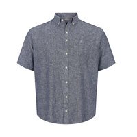 North 56 Navy Linen/Cotton Short Sleeve Shirt