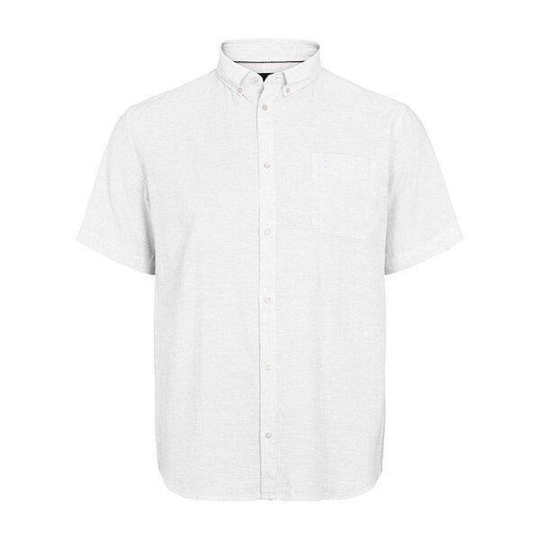 North 56 White Linen/Cotton Short Sleeve Shirt-shop-by-brands-Beggs Big Mens Clothing - Big Men's fashionable clothing and shoes