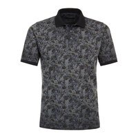 Casa Moda Leaf Cotton Polo Night Blue