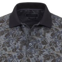 Casa Moda Leaf Cotton Polo Night Blue