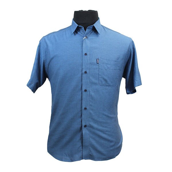 Aertex Somerset Plain Shirt Cobalt Blue -shop-by-brands-Beggs Big Mens Clothing - Big Men's fashionable clothing and shoes