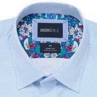 Brooksfield Premium Cotton Sky Business Shirt