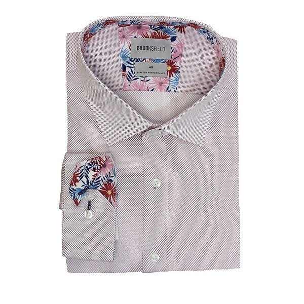 Brooksfield Stretch Performance Cotton Pink Spot-shop-by-brands-Beggs Big Mens Clothing - Big Men's fashionable clothing and shoes