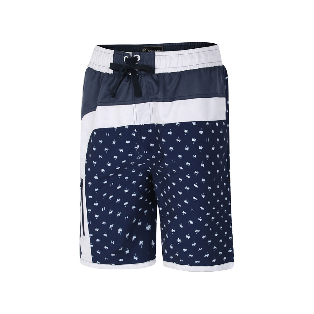 Kam Palm Print Navy Swimwear