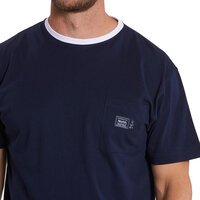 North 56 Contrast Collar Trim Cotton Tee Navy