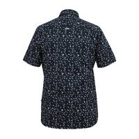 D555 Leaf Print Dark Navy SS Shirt