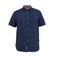 D555 Textured Cotton SS Shirt Navy