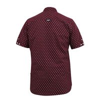 D555 Small Pattern Burgundy SS Shirt