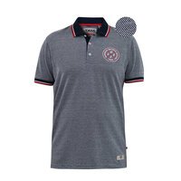 D555 Bird Eye Pique Polo with Badge Navy