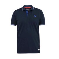 D555 Pique polo with Collar Tipping Polo Navy