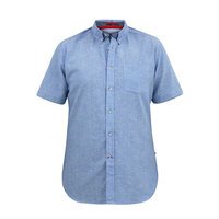 D555 Classic Plain SS Shirt Blue