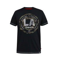 D555 Camo LA Print Tee Black