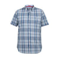 D555 Sky Blue Check SS Shirt