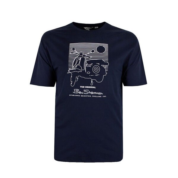 Ben Sherman Scooter Tee Dark Navy-shop-by-brands-Beggs Big Mens Clothing - Big Men's fashionable clothing and shoes