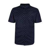 Ben Sherman Stipple Geo Print SS Shirt Dark Navy