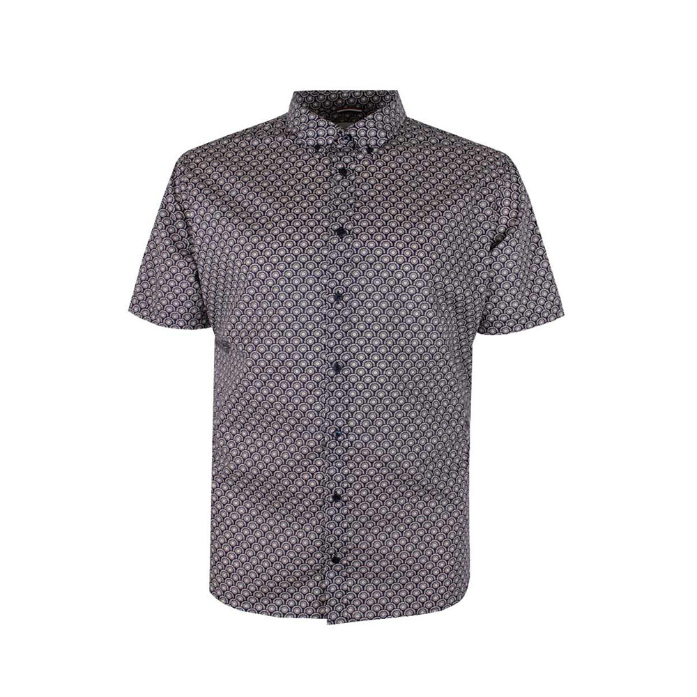 Ben Sherman Block Geo Print SS Shirt Ink