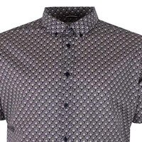 Ben Sherman Block Geo Print SS Shirt Ink