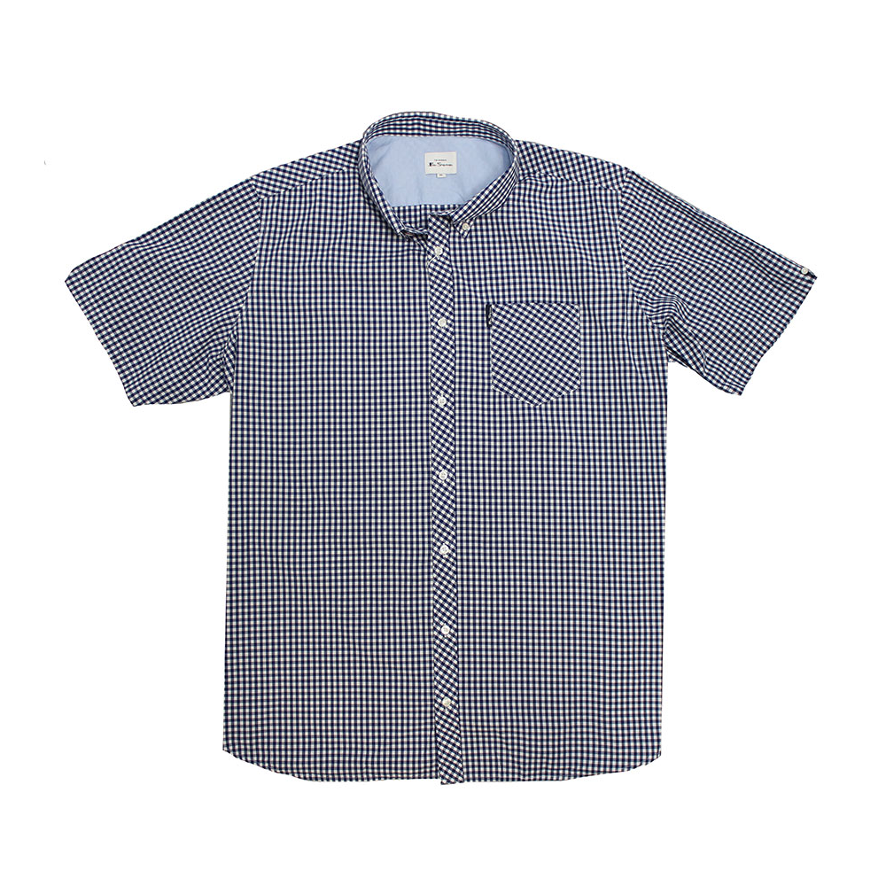 Ben Sherman Sig Core Gingham SS Shirt Dark Blue