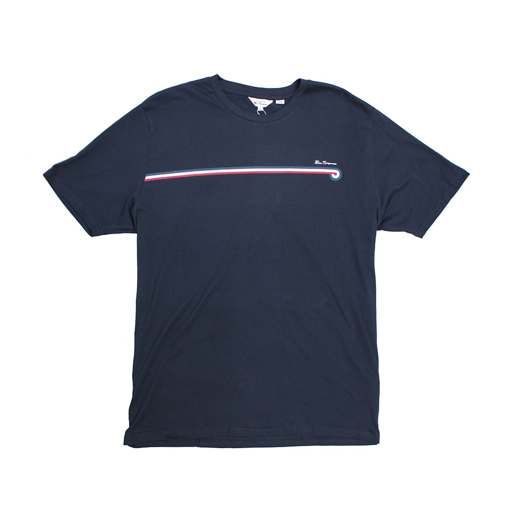 Ben Sherman Core Stripe Tee Dark Navy