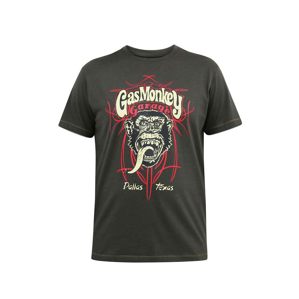 D555 Gas Monkey Printed Tee Khaki