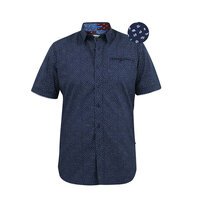 D555 Brody Small Pattern SS Shirt Navy