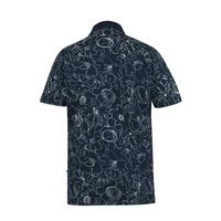 D555 Roland Abstract Printed Pique Polo Navy