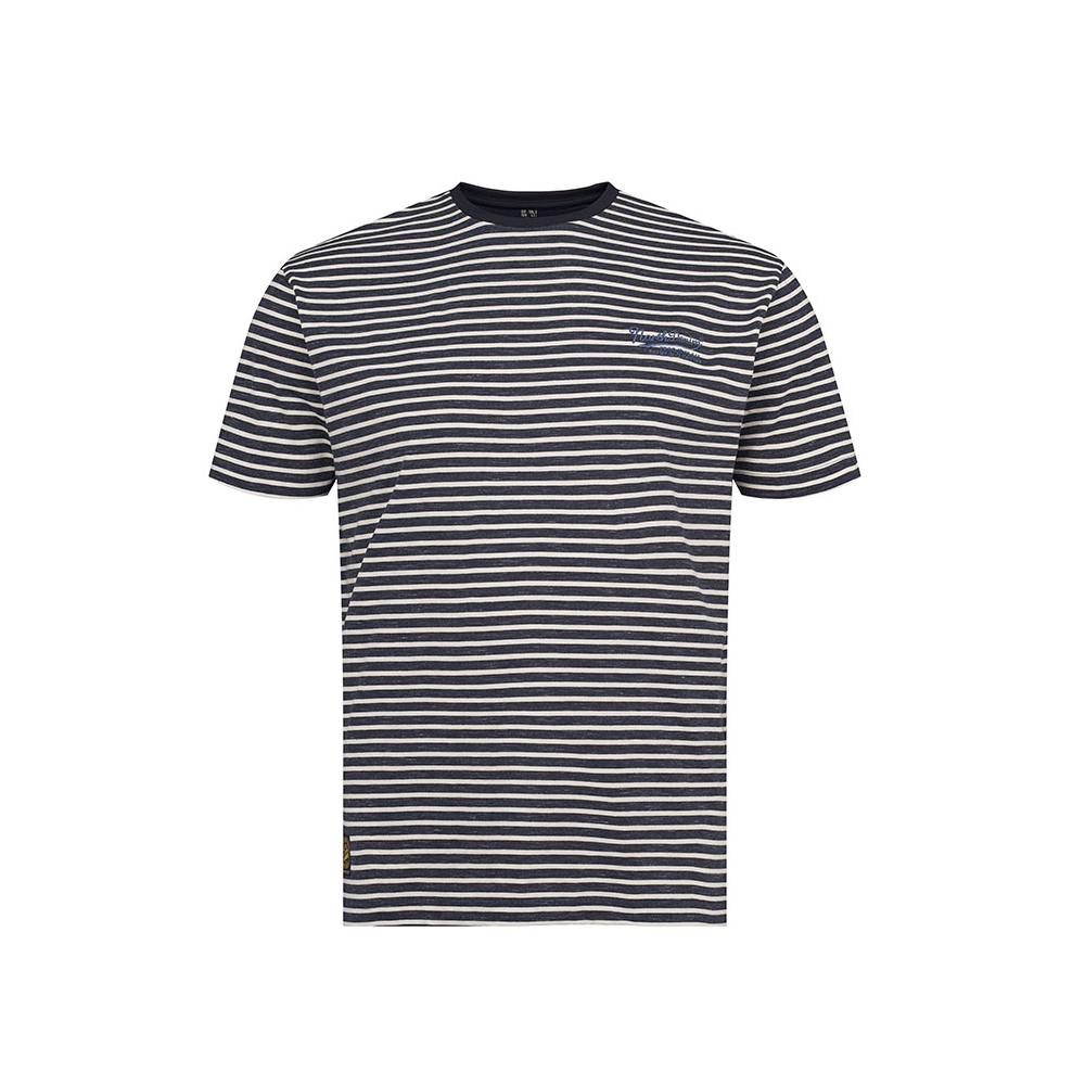 North 56 Denim Blue Striped Cotton Tee