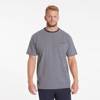 North 56 Denim Blue Striped Cotton Tee