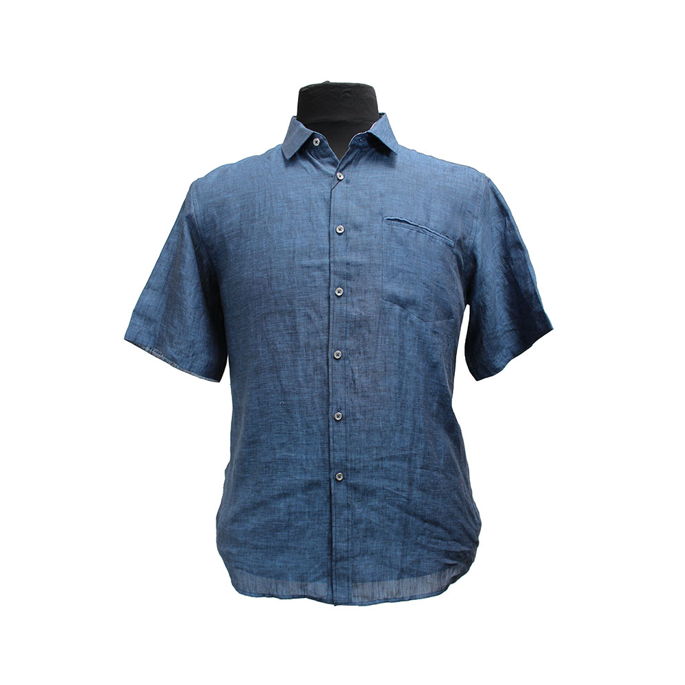 Berlin Irish Linen SS Shirt Navy